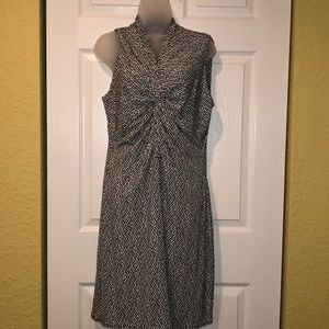 White House Black Market knot neck Ruched Sheath